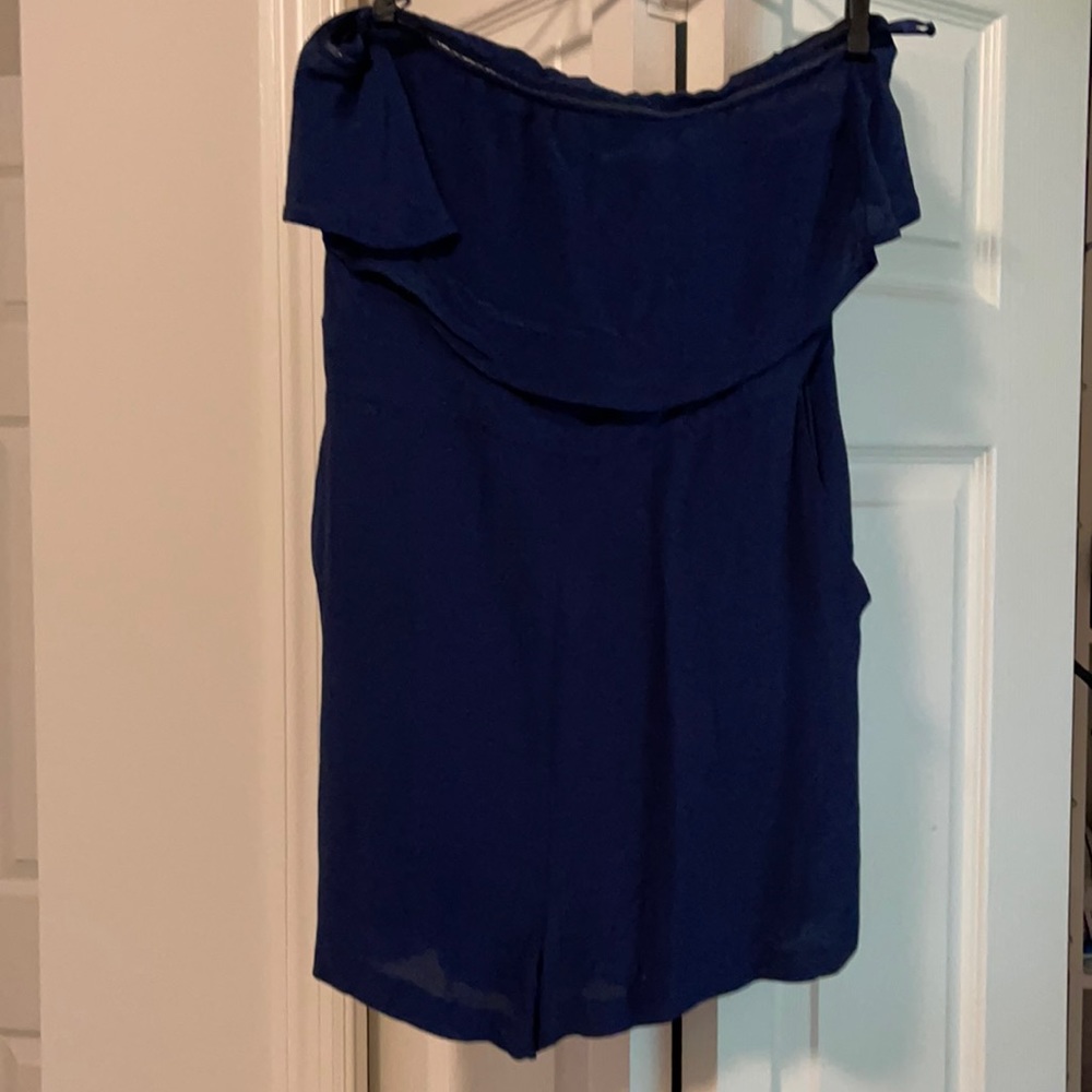 Blue ruffle romper